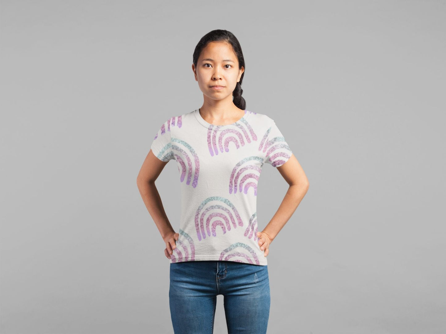 Unicorn Girls Glitter Rainbow Dream Pattern Classic Sublimation