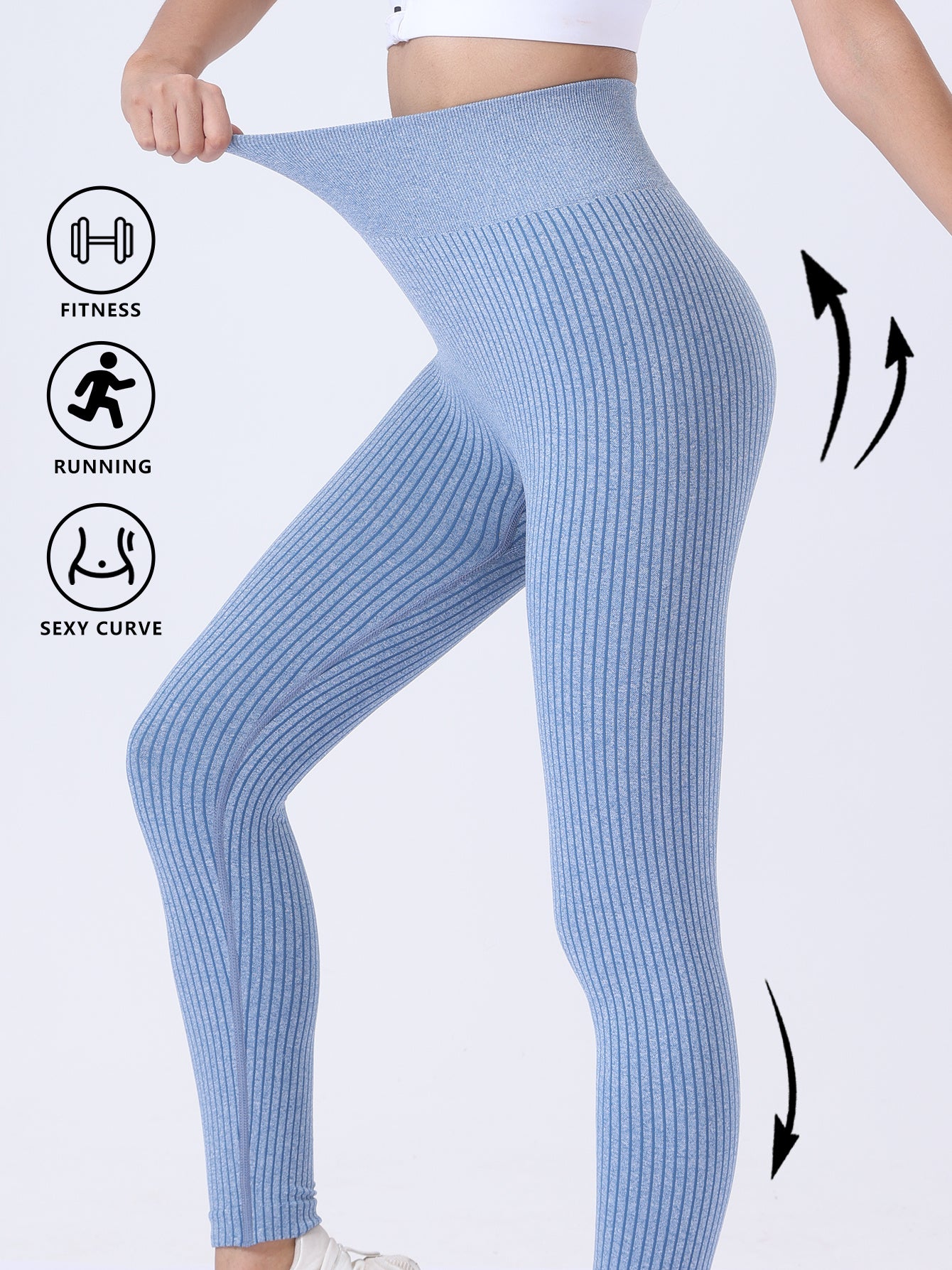 Leggings For Women Ribbed Seamless Leggings Yoga Pants Women Workout Pants
