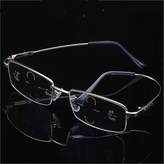 Anti-blue Light Distance And Near Dual-use Reading Glasses Male