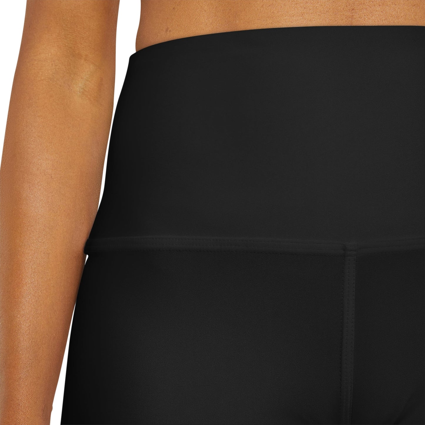 Womens High Waisted Black Yoga Shorts - Bride Accessories - Wedding