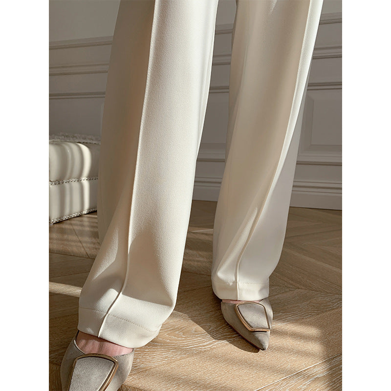 Women's High Waist Straight Loose Slim Pants