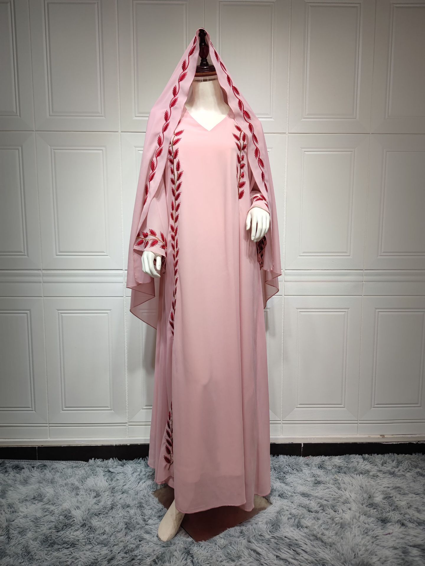 Women's Temperament Fashion Embroidery V-neck Dress