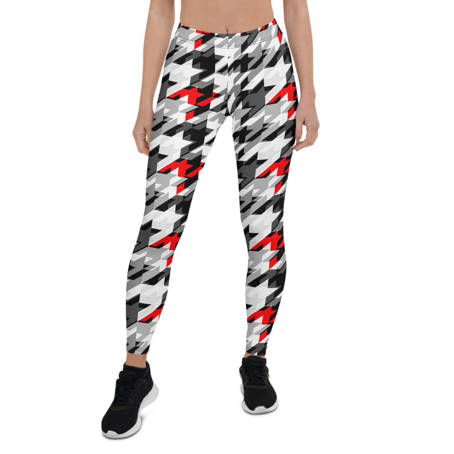 Womens Sports Houndstooth Leggings 