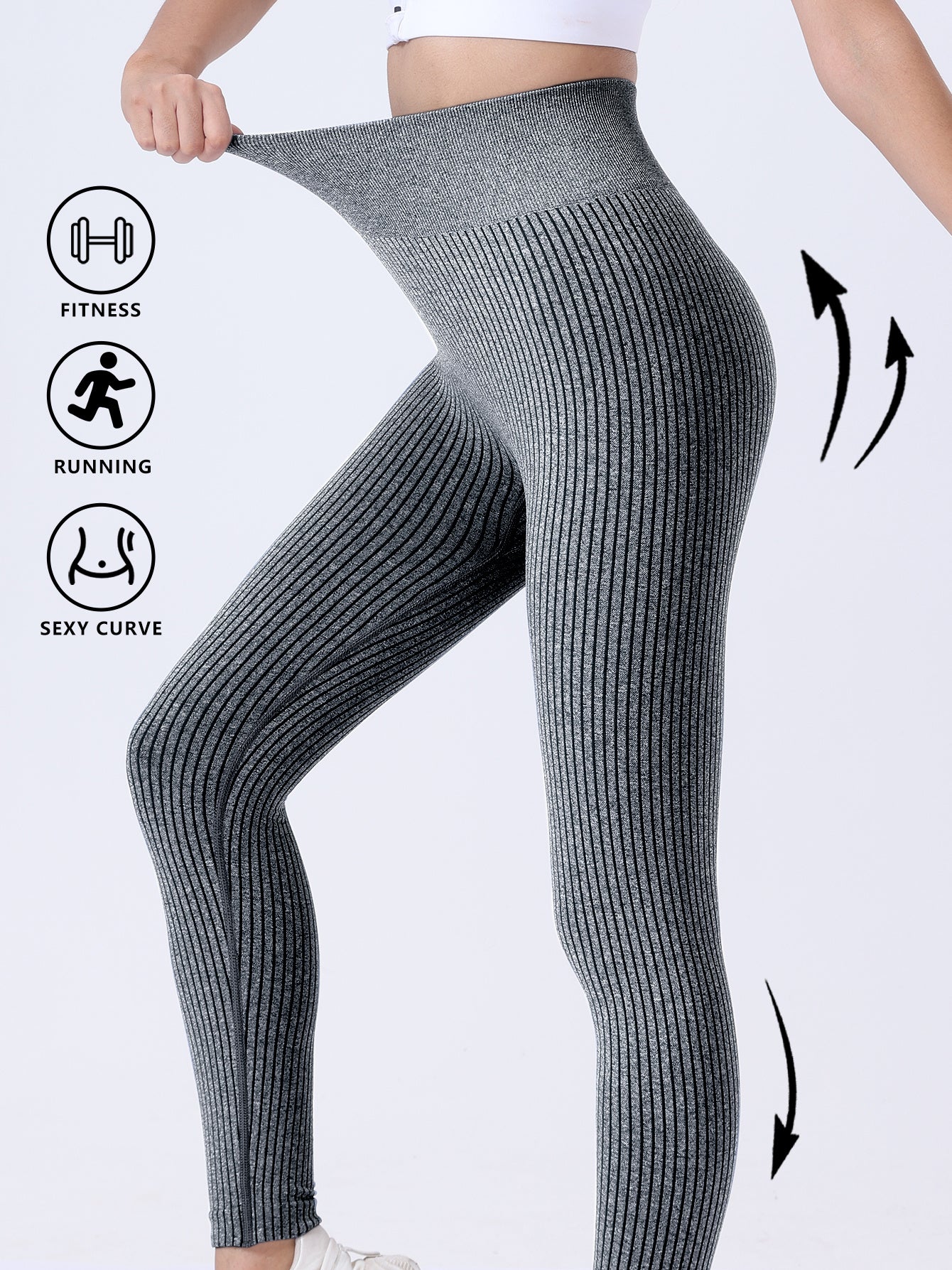 Leggings For Women Ribbed Seamless Leggings Yoga Pants Women Workout Pants