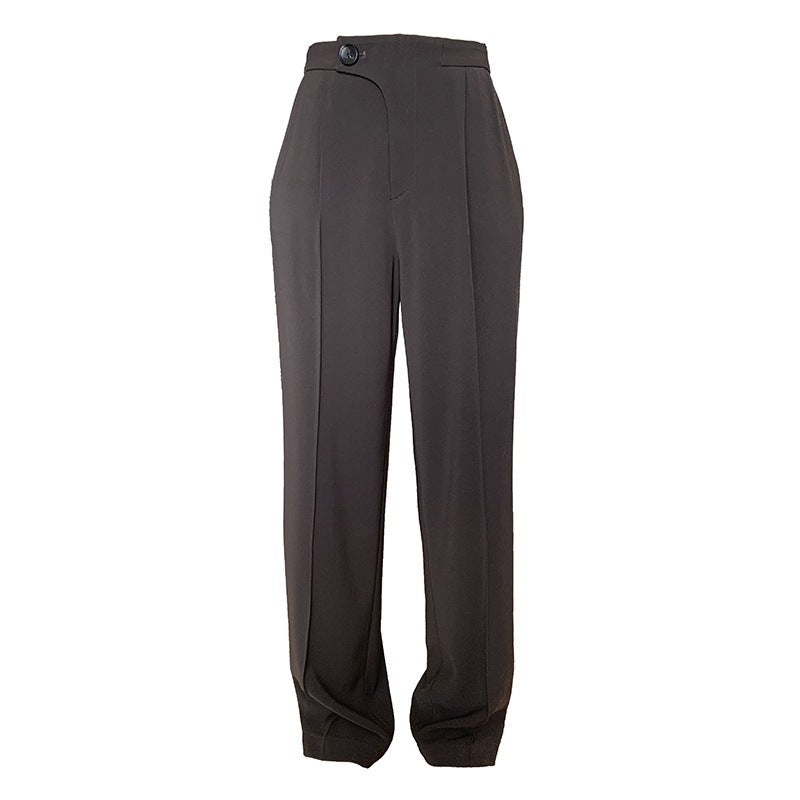 Women's High Waist Straight Loose Slim Pants